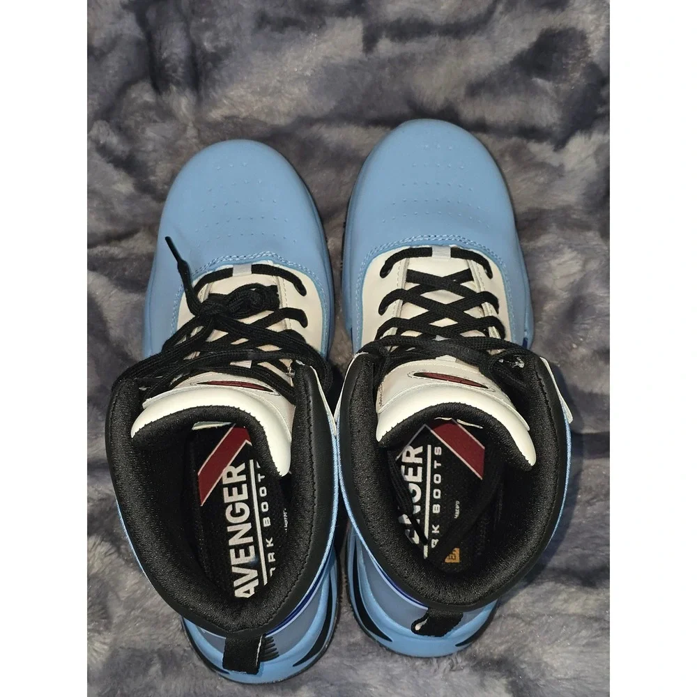 Avenger Men's A801 Reaction Mid Work‎ Boots Composite Toe Blue Size 9.5